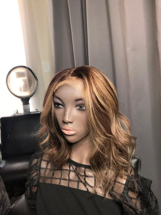 Pretty Professional Tri-Color Bob, Ready to Wear Glue-less 5x5 Closure Lace Wig