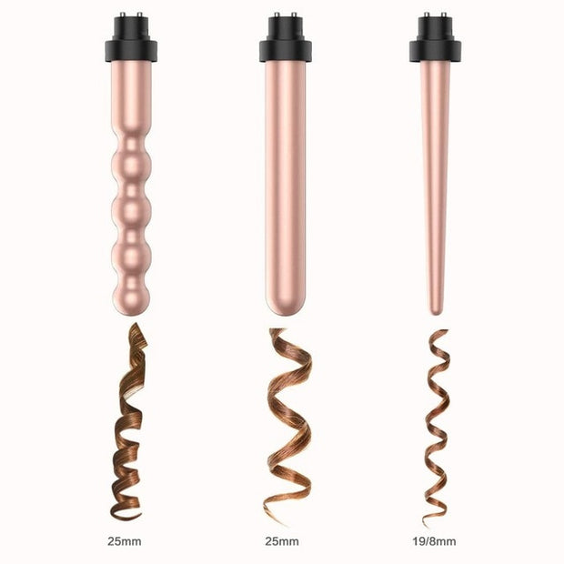 5 IN 1 ROSE GOLD INTERCHANGEABLE CURLING WAND